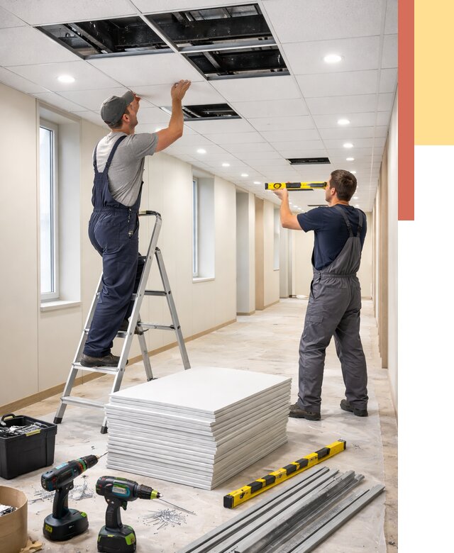 Ремонт потолка Армстронг в Верхнем Уфалее от 4605 руб. — быстро и недорого | ОТДЕЛОЧНИК-Врф