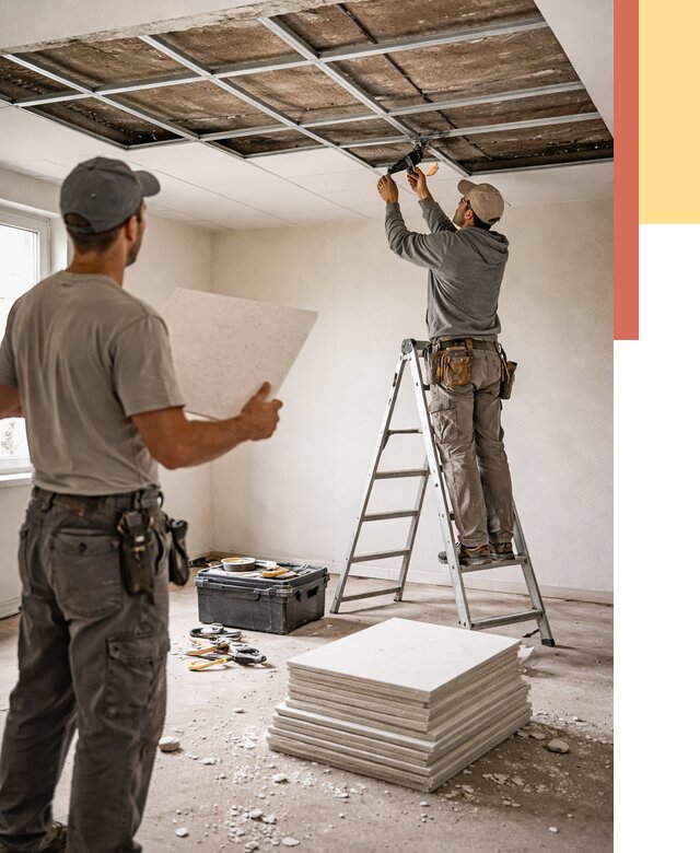 Замена плит подвесного потолка в Верхнем Уфалее от 1791 руб. быстро и недорого | ОТДЕЛОЧНИК-Врф