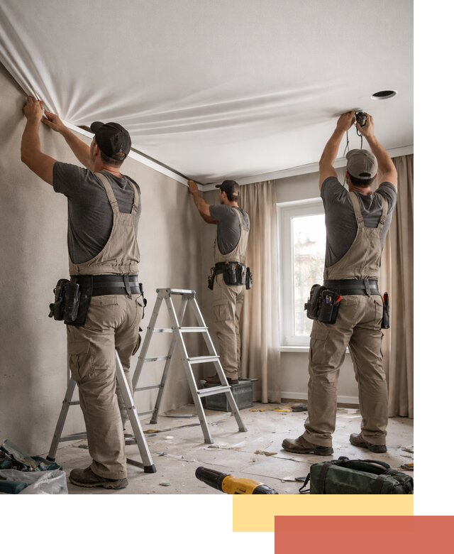 Монтаж матового натяжного потолка в Верхнем Уфалее качественно и быстро