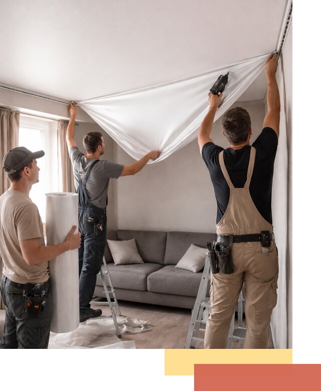 Монтаж сатинового натяжного потолка в Верхнем Уфалее качественно и быстро