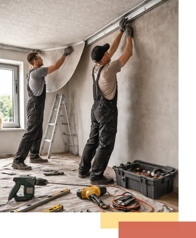 Монтаж фактурного натяжного потолка в Верхнем Уфалее качественно и быстро