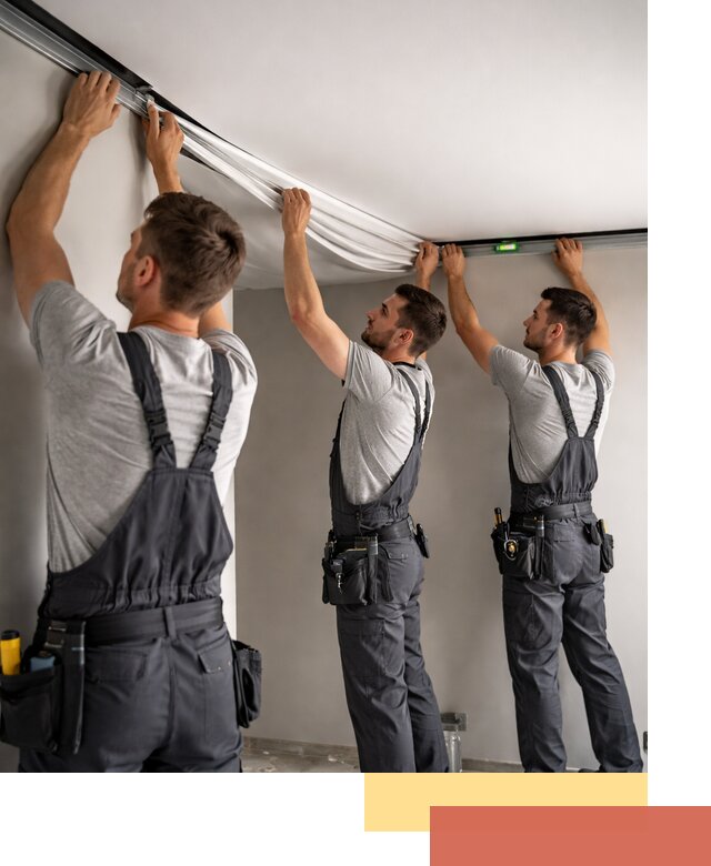 Теневые натяжные потолки в Верхнем Уфалее: монтаж и отделка быстро и качественно