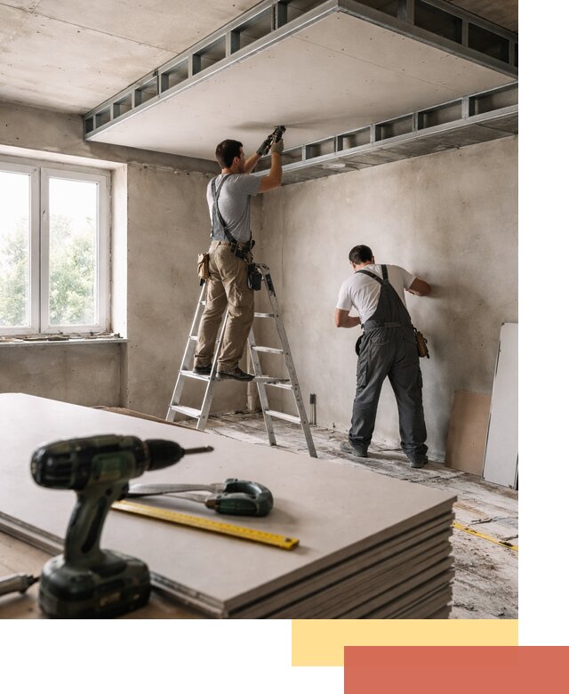 Двухуровневый потолок из гипсокартона в Верхнем Уфалее