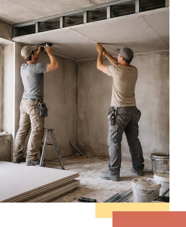 Короб из гипсокартона на потолке под ключ в Верхнем Уфалее