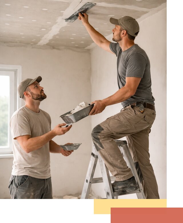 Шпаклевка потолка из гипсокартона в Верхнем Уфалее качественно и быстро