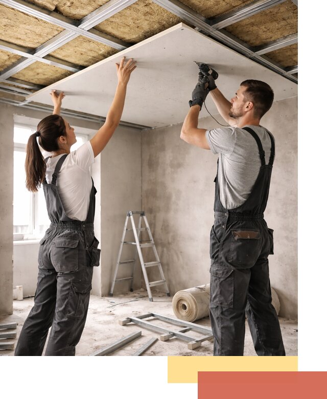 Звукоизоляция потолка из ГКЛ в Верхнем Уфалее профессионально и надежно