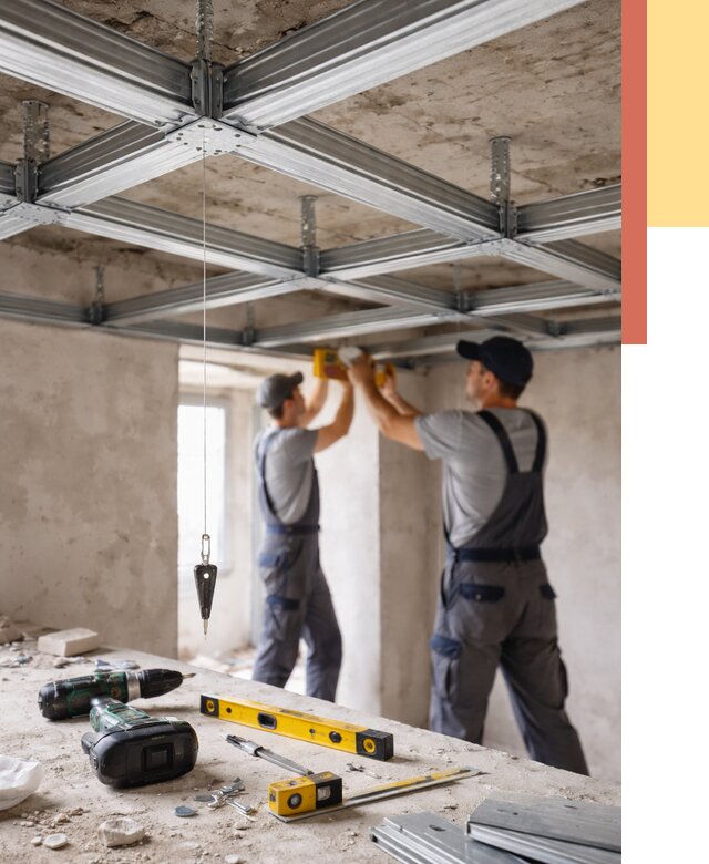 Монтаж каркаса потолка из профиля в Верхнем Уфалее от 4605 руб. — услуги ОТДЕЛОЧНИК-Врф