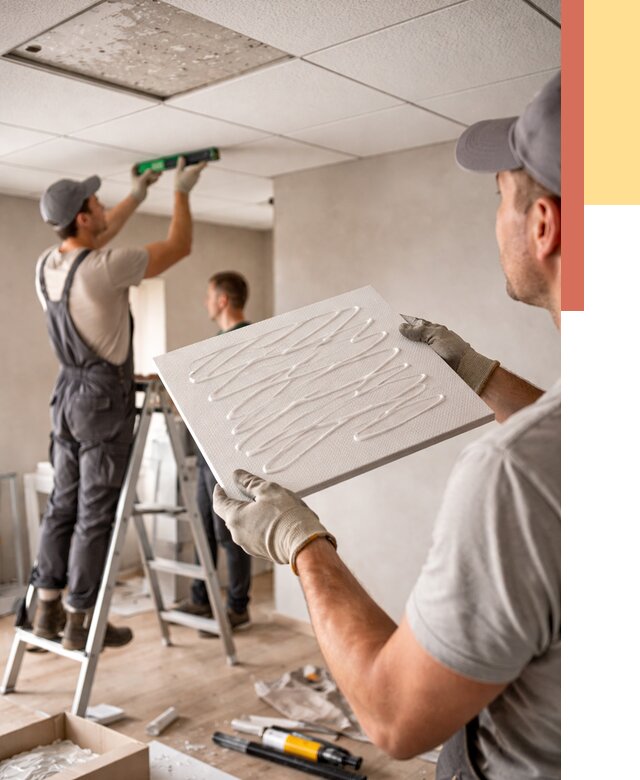 Монтаж потолочной плитки в Верхнем Уфалее от 4605 руб. — быстро и недорого | ОТДЕЛОЧНИК-Врф