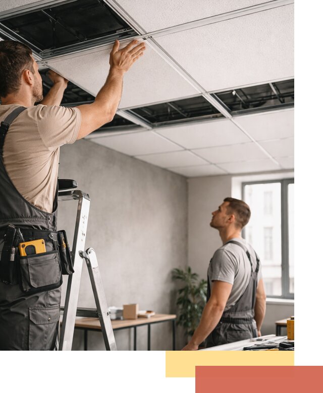 Монтаж потолочной плитки в Верхнем Уфалее качественно и в срок