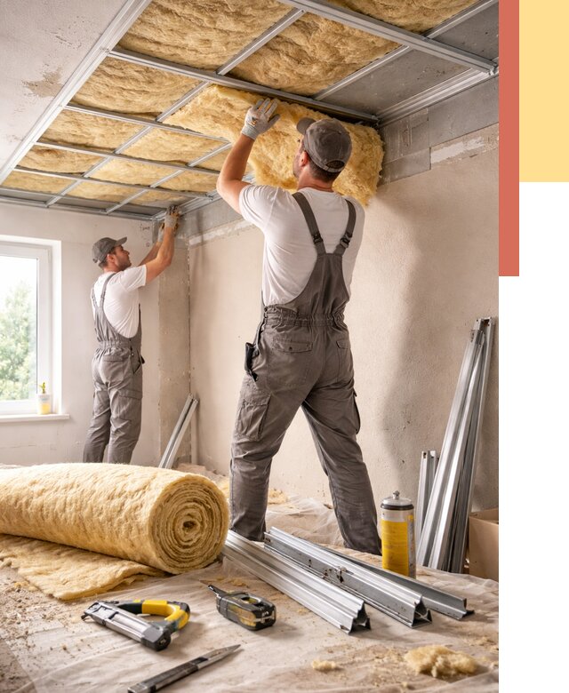 Утепление потолка в Верхнем Уфалее от 7368 руб/м2 — недорого, быстро, под ключ | ОТДЕЛОЧНИК-Врф