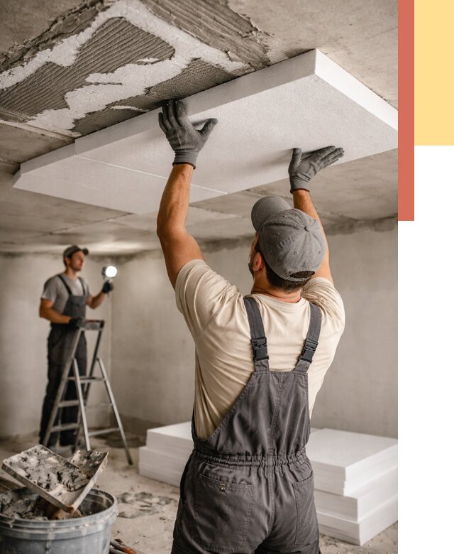 Утепление потолка пенопластом в Верхнем Уфалее от 4605 руб/м2 — недорого и быстро | ОТДЕЛОЧНИК-Врф