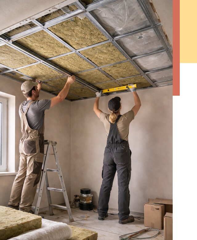 Шумоизоляция потолка в Верхнем Уфалее от 1279 руб. под ключ — услуги ОТДЕЛОЧНИК-Врф